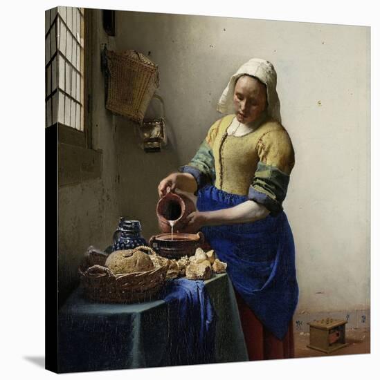 Milkmaid-Johannes Vermeer-Stretched Canvas