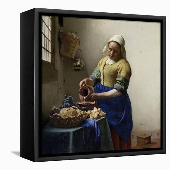 Milkmaid-Johannes Vermeer-Framed Stretched Canvas