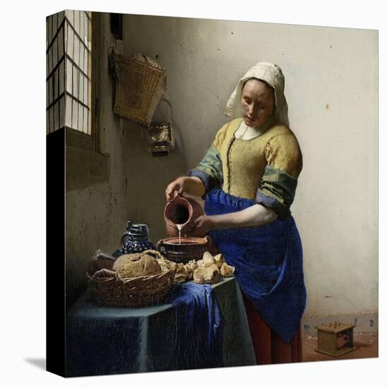 Milkmaid-Johannes Vermeer-Stretched Canvas