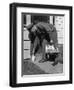 Milkman Leaving Milk Bottle on Doorstep-Philip Gendreau-Framed Premium Photographic Print