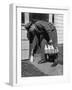 Milkman Leaving Milk Bottle on Doorstep-Philip Gendreau-Framed Photographic Print