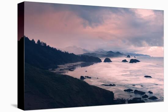 Milky and Stormy Morning at Cannon Beach, Oregon Coast-Vincent James-Stretched Canvas