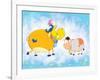 Milky Moo-Blue Fish-Framed Art Print