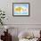 Milky Moo-Blue Fish-Framed Art Print displayed on a wall