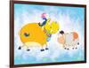 Milky Moo-Blue Fish-Framed Art Print