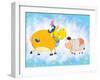 Milky Moo-Blue Fish-Framed Art Print