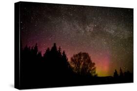 Milky Way above Aurora Glow-Latitude 59 LLP-Stretched Canvas