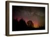 Milky Way above Aurora Glow-Latitude 59 LLP-Framed Photographic Print