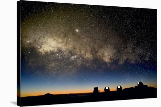 Milky Way And Observatories, Hawaii-David Nunuk-Stretched Canvas