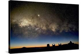 Milky Way And Observatories, Hawaii-David Nunuk-Stretched Canvas
