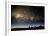 Milky Way And Observatories, Hawaii-David Nunuk-Framed Premium Photographic Print