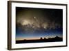 Milky Way And Observatories, Hawaii-David Nunuk-Framed Premium Photographic Print