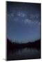 Milky Way and Stars over Upper Bernard Lake in the Seven Devil Mountains in Central Idaho-Ben Herndon-Mounted Photographic Print