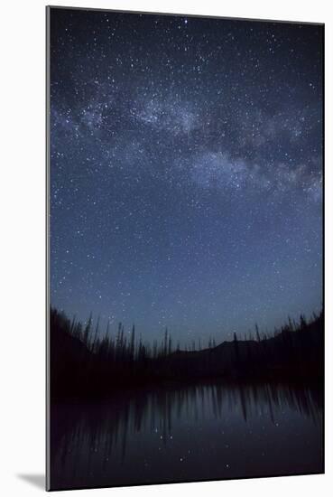 Milky Way and Stars over Upper Bernard Lake in the Seven Devil Mountains in Central Idaho-Ben Herndon-Mounted Photographic Print