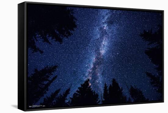 Milky Way At Night-Trends International-Framed Stretched Canvas