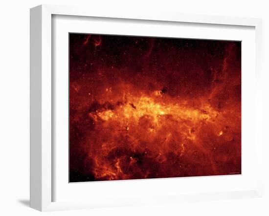 Milky Way Center Aglow with Dust-Stocktrek Images-Framed Photographic Print