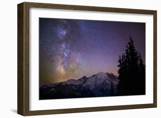 Milky Way (Constellation Sagittarius), Mt Rainier NP, Washington, USA-Gary Luhm-Framed Photographic Print