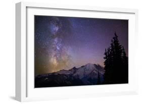 Milky Way (Constellation Sagittarius), Mt Rainier NP, Washington, USA-Gary Luhm-Framed Photographic Print