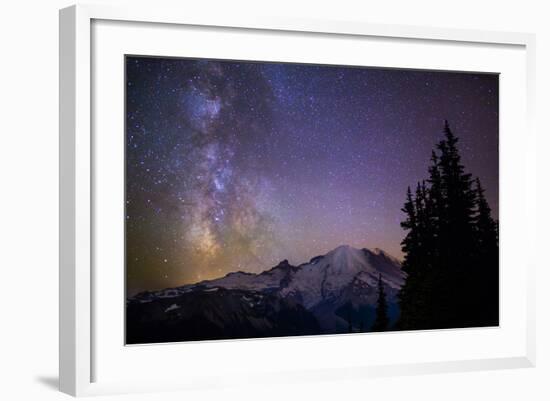 Milky Way (Constellation Sagittarius), Mt Rainier NP, Washington, USA-Gary Luhm-Framed Photographic Print