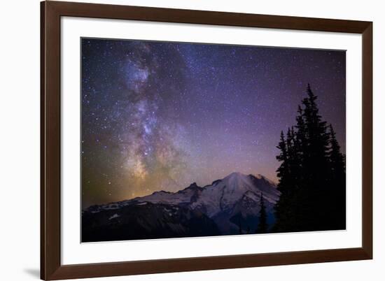 Milky Way (Constellation Sagittarius), Mt Rainier NP, Washington, USA-Gary Luhm-Framed Photographic Print