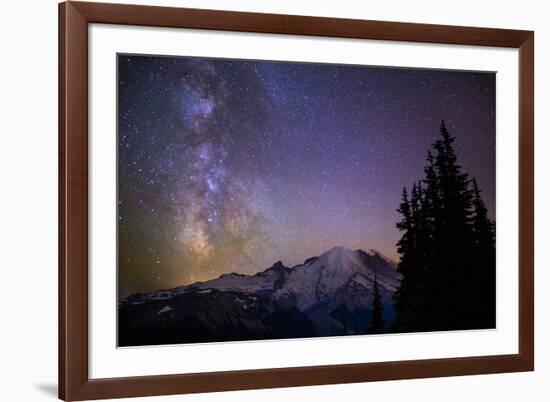 Milky Way (Constellation Sagittarius), Mt Rainier NP, Washington, USA-Gary Luhm-Framed Photographic Print