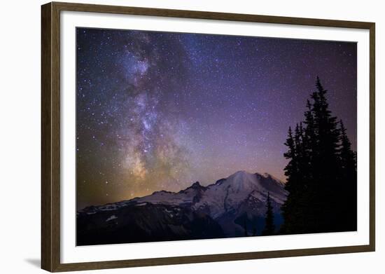 Milky Way (Constellation Sagittarius), Mt Rainier NP, Washington, USA-Gary Luhm-Framed Photographic Print