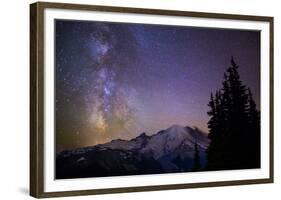 Milky Way (Constellation Sagittarius), Mt Rainier NP, Washington, USA-Gary Luhm-Framed Photographic Print