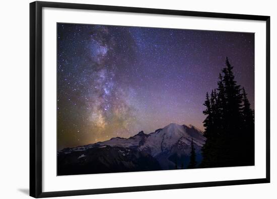 Milky Way (Constellation Sagittarius), Mt Rainier NP, Washington, USA-Gary Luhm-Framed Photographic Print