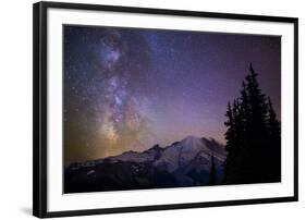 Milky Way (Constellation Sagittarius), Mt Rainier NP, Washington, USA-Gary Luhm-Framed Photographic Print