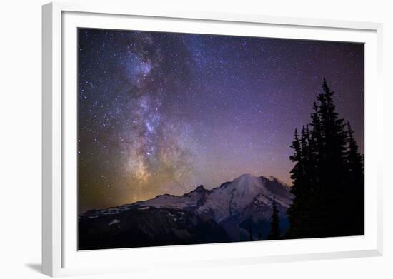 Milky Way (Constellation Sagittarius), Mt Rainier NP, Washington, USA-Gary Luhm-Framed Photographic Print