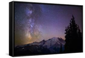 Milky Way (Constellation Sagittarius), Mt Rainier NP, Washington, USA-Gary Luhm-Framed Stretched Canvas