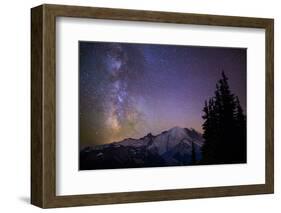 Milky Way (Constellation Sagittarius), Mt Rainier NP, Washington, USA-Gary Luhm-Framed Photographic Print