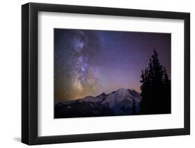 Milky Way (Constellation Sagittarius), Mt Rainier NP, Washington, USA-Gary Luhm-Framed Photographic Print