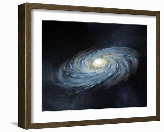 Milky Way Galaxy, Artwork-Henning Dalhoff-Framed Photographic Print