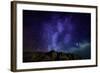 Milky Way Galaxy with Aurora Borealis or Northern Lights, Kjalarnes, Reykjavik, Iceland-null-Framed Photographic Print