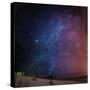 Milky Way Galaxy with Aurora Borealis or Northern Lights, Lapland, Sweden-Ragnar Th Sigurdsson-Stretched Canvas