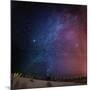 Milky Way Galaxy with Aurora Borealis or Northern Lights, Lapland, Sweden-Ragnar Th Sigurdsson-Mounted Photographic Print