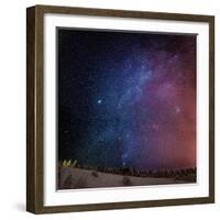 Milky Way Galaxy with Aurora Borealis or Northern Lights, Lapland, Sweden-Ragnar Th Sigurdsson-Framed Photographic Print