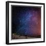 Milky Way Galaxy with Aurora Borealis or Northern Lights, Lapland, Sweden-Ragnar Th Sigurdsson-Framed Photographic Print