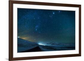 Milky Way Galaxy with Aurora Borealis or Northern Lights-Arctic-Images-Framed Photographic Print