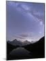 Milky Way over Bachalpsee lake on a summer night, Grindelwald, Jungfrau Region, Bernese Oberland-Roberto Moiola-Mounted Photographic Print