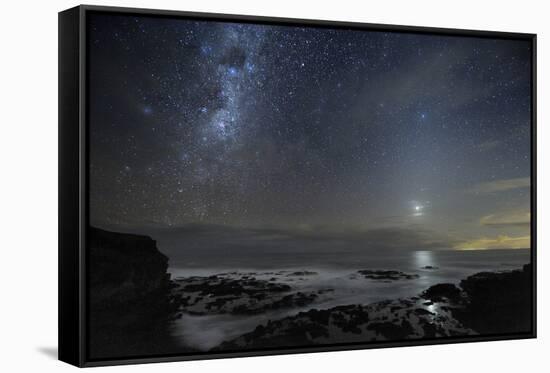 Milky Way Over Cape Schanck, Australia-Alex Cherney-Framed Stretched Canvas