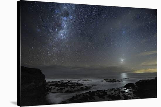 Milky Way Over Cape Schanck, Australia-Alex Cherney-Stretched Canvas