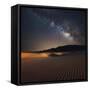 Milky Way over Mesquite Dunes-Darren White Photography-Framed Stretched Canvas