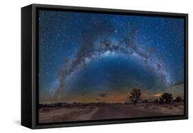 Milky Way Reflected over the Atacama Desert-Giulio Ercolani-Framed Stretched Canvas