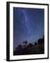 Milky Way Rises Over a Hill of Brush And Cacti, Kenton, Okalhoma-Stocktrek Images-Framed Photographic Print