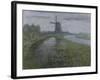 Mill Along the River Gein by Moonlight-Piet Mondriaan-Framed Art Print