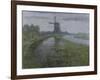 Mill Along the River Gein by Moonlight-Piet Mondriaan-Framed Art Print