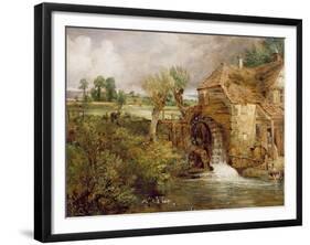 Mill at Gillingham, Dorset, 1825-26-John Constable-Framed Giclee Print