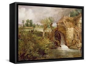 Mill at Gillingham, Dorset, 1825-26-John Constable-Framed Stretched Canvas